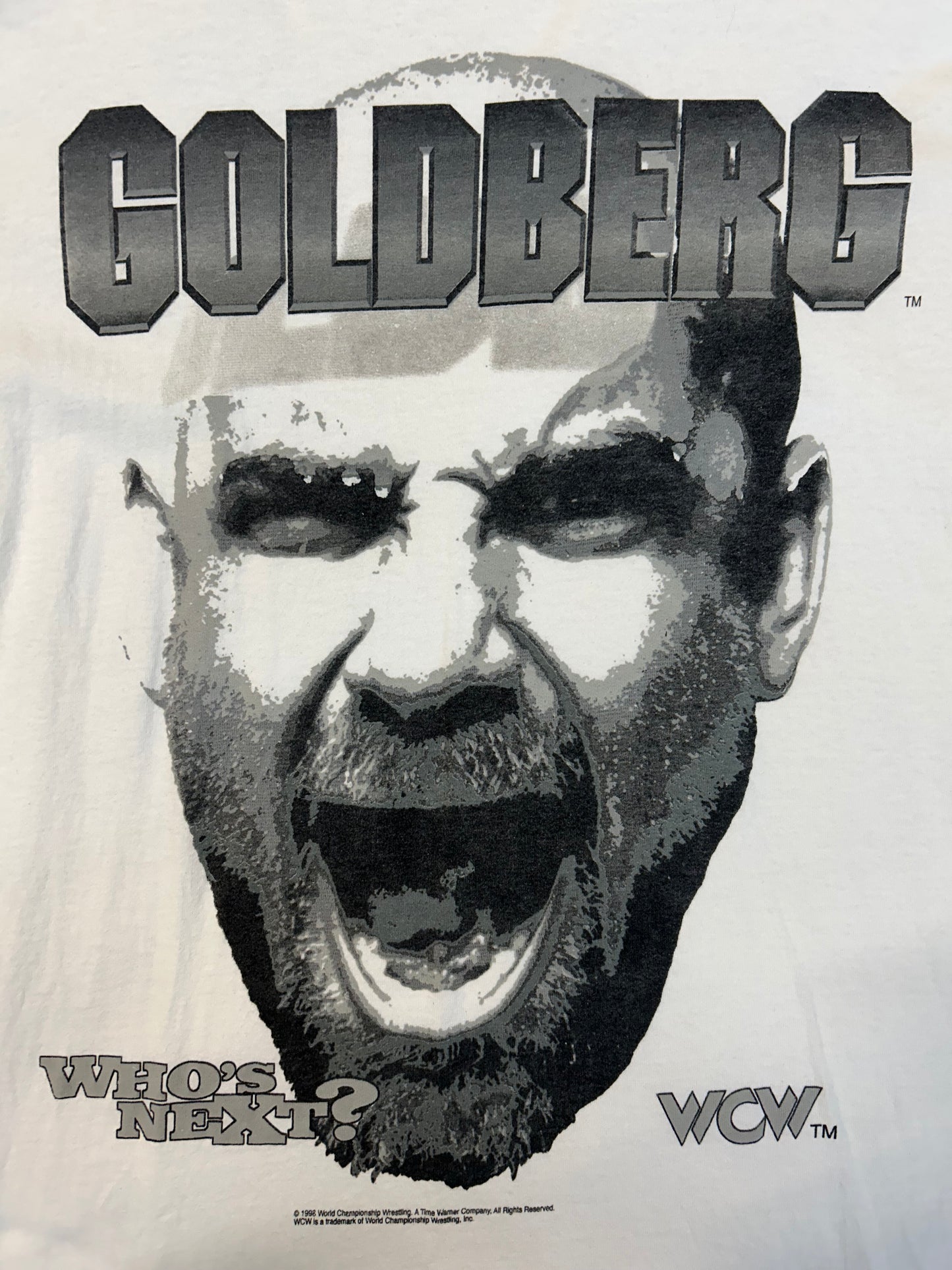 Vintage 1998 WCW Goldberg Big Head Tee