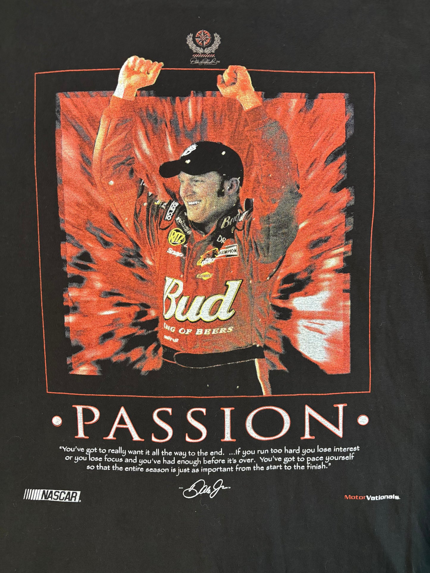 Dale Earnhardt Jr “Passion”Bud king of beers NASCAR T-shirt Size 2XL Rockit tag