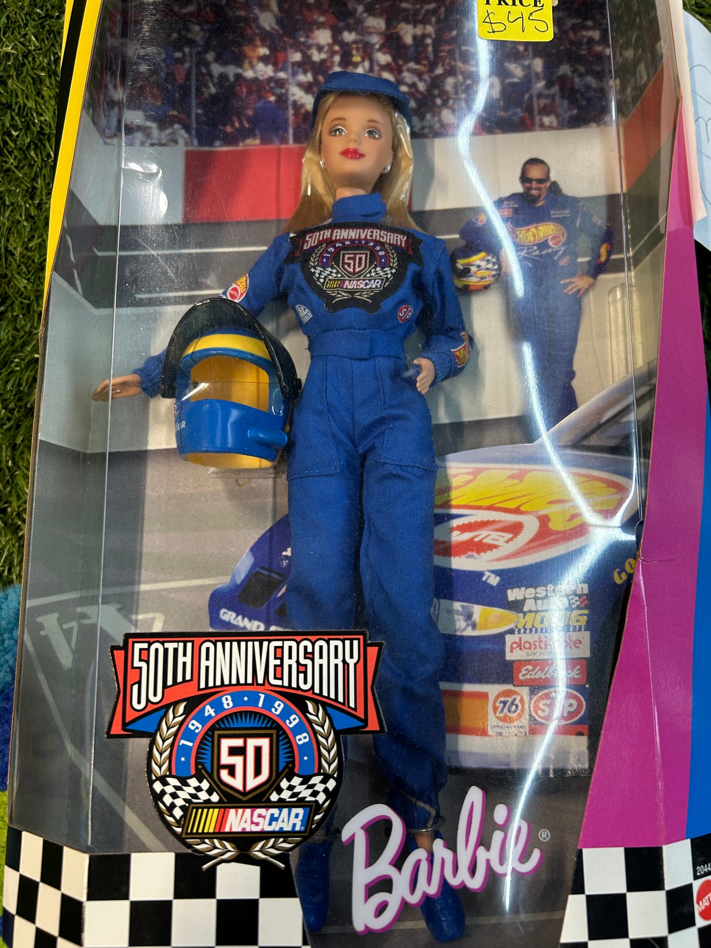 Vintage 1998 Collectable Barbie X NASCAR Hot Wheels 50th Anniversary