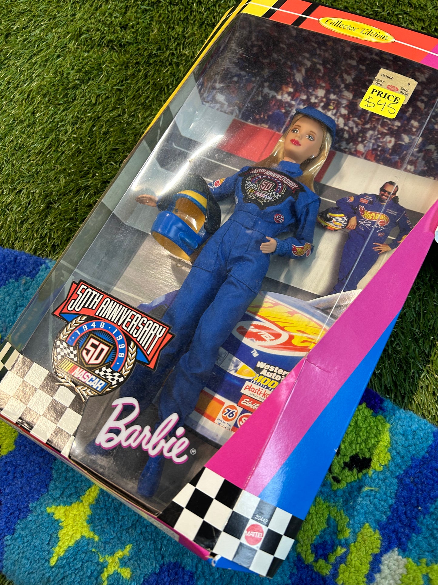 Vintage 1998 Collectable Barbie X NASCAR Hot Wheels 50th Anniversary