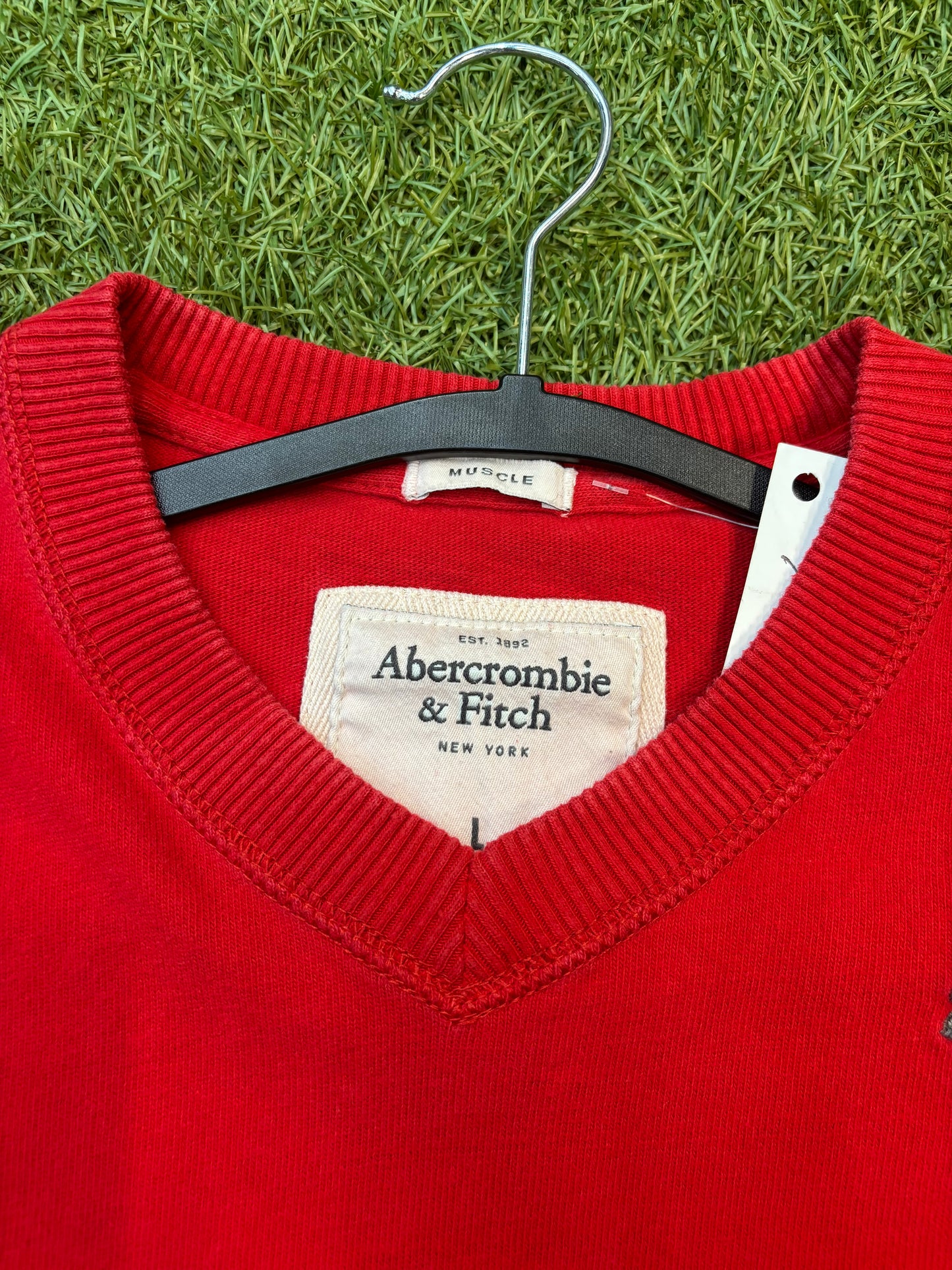 Abercrombie and Fitch Muscle fit Sweater Embroidered Logo