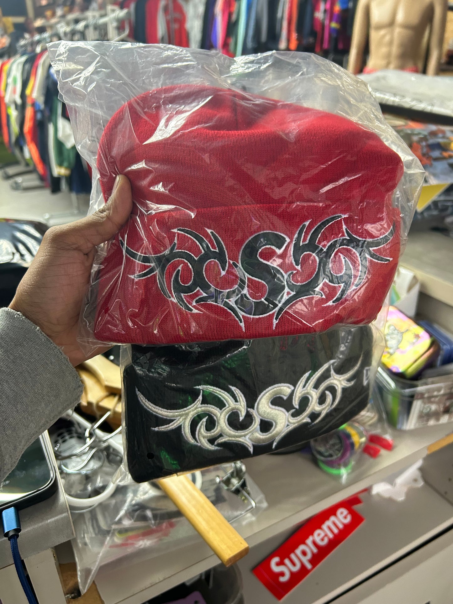 Supreme New Era Tribal S Logo Beanie