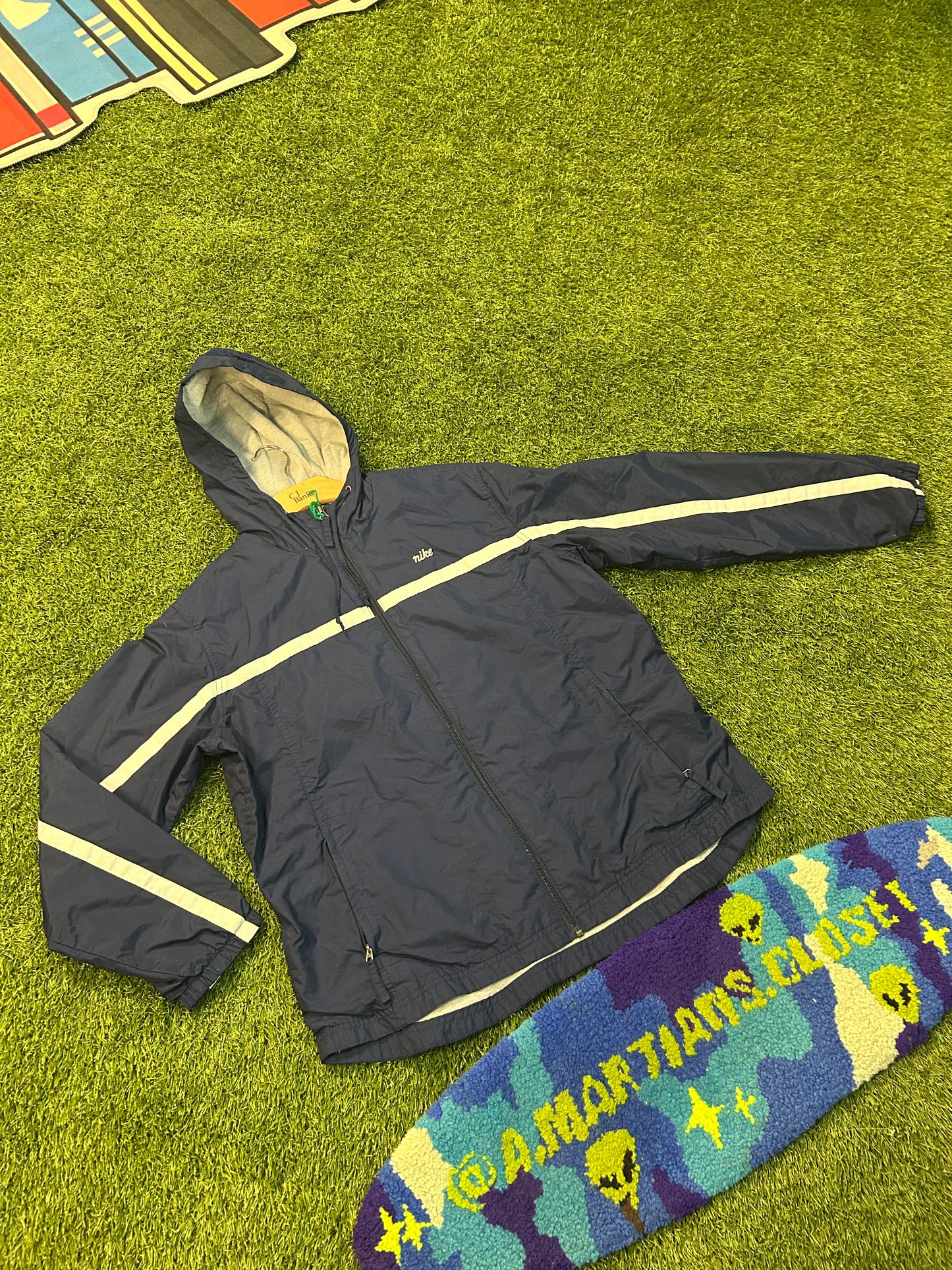 Y2K Nike One Stripe Across Track Jacket W/Hood