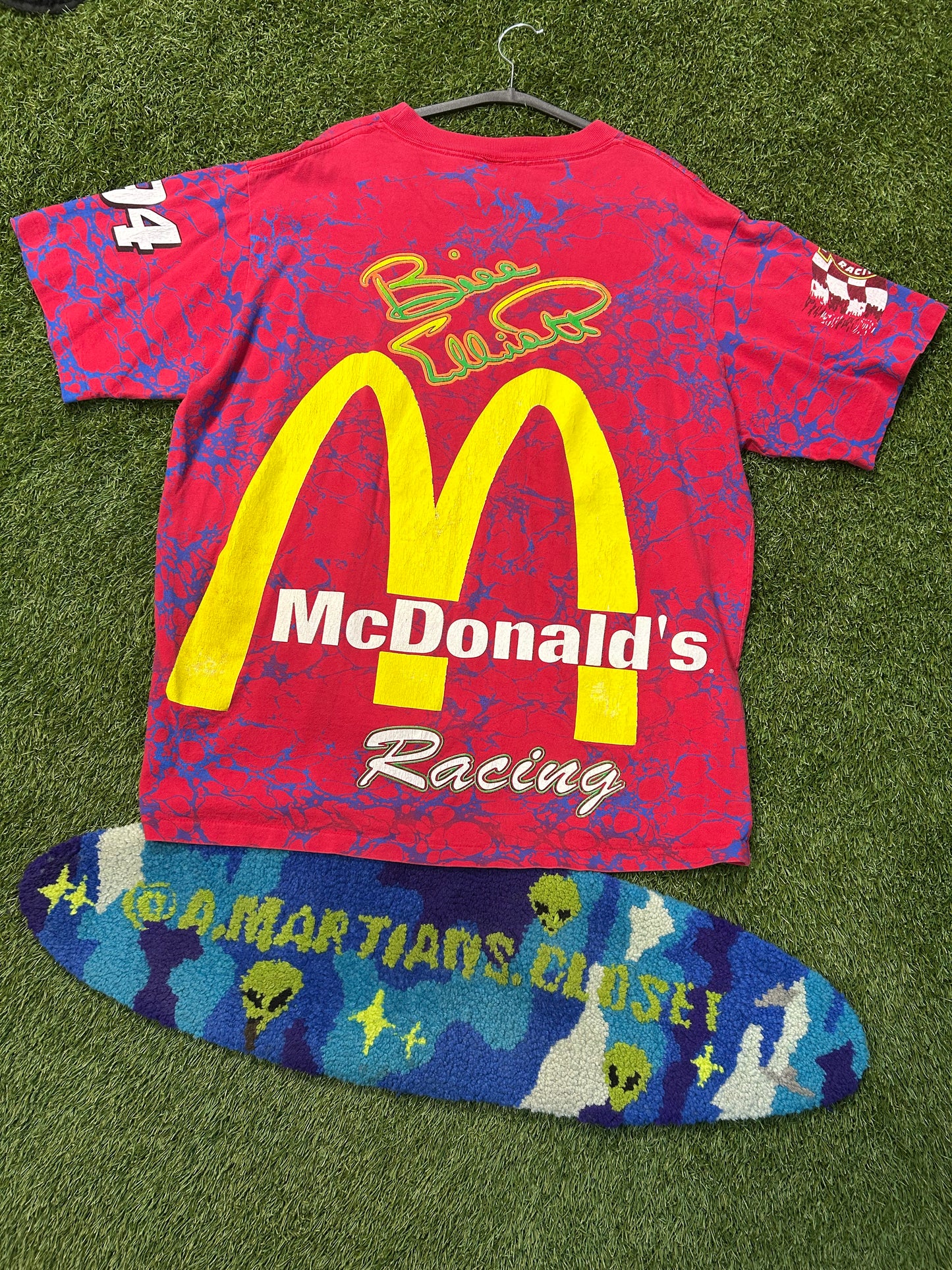 Vintage 90s McDonald’s Racing Team Bill Elliot #94 AOP NASCAR Tee