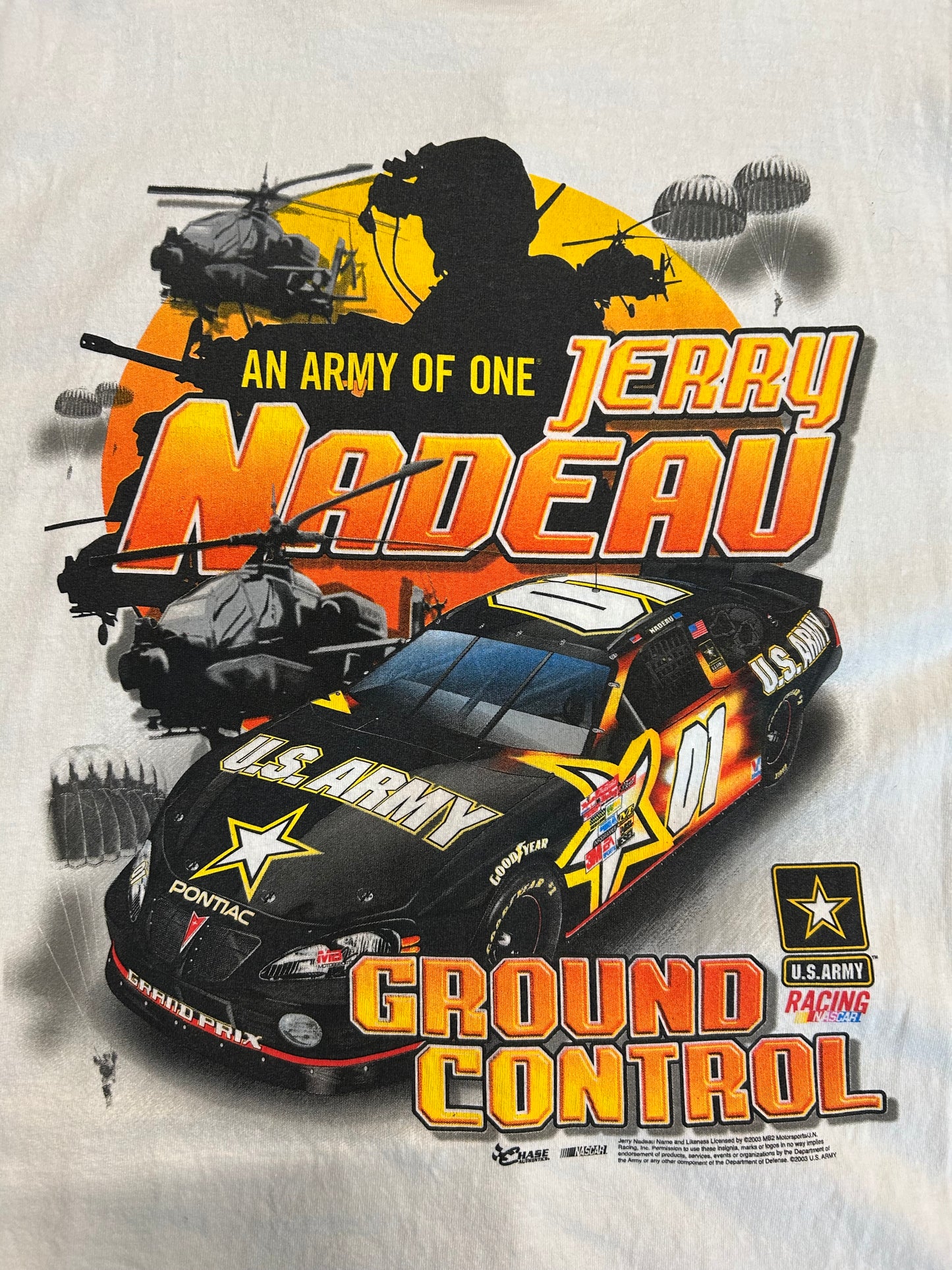Y2K Jerry Nadeau U.S. Amry NASCAR Tee