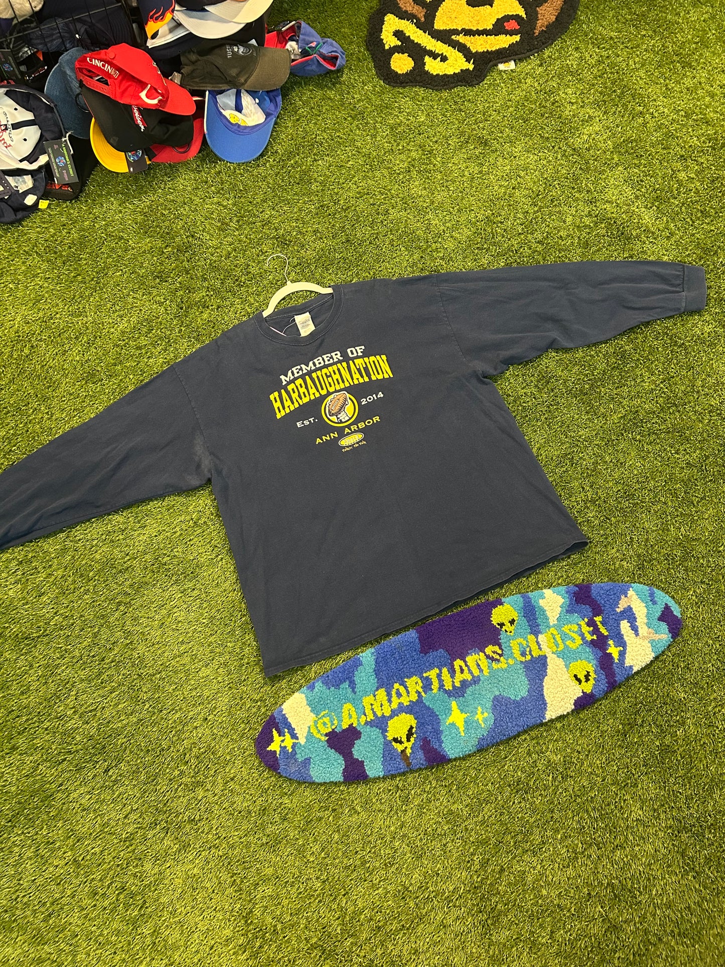 2014 Michigan University Member Of Harbaughnation L/Sleeve Tee