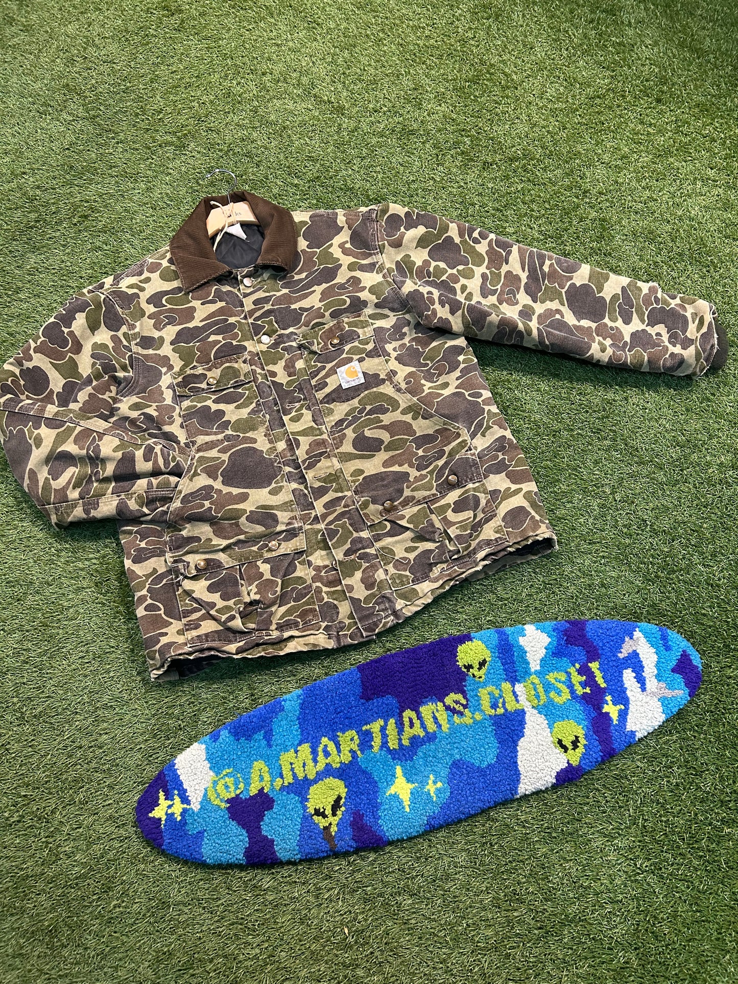 Vintage Carhartt Heritage Duck Camo Hunting Jacket