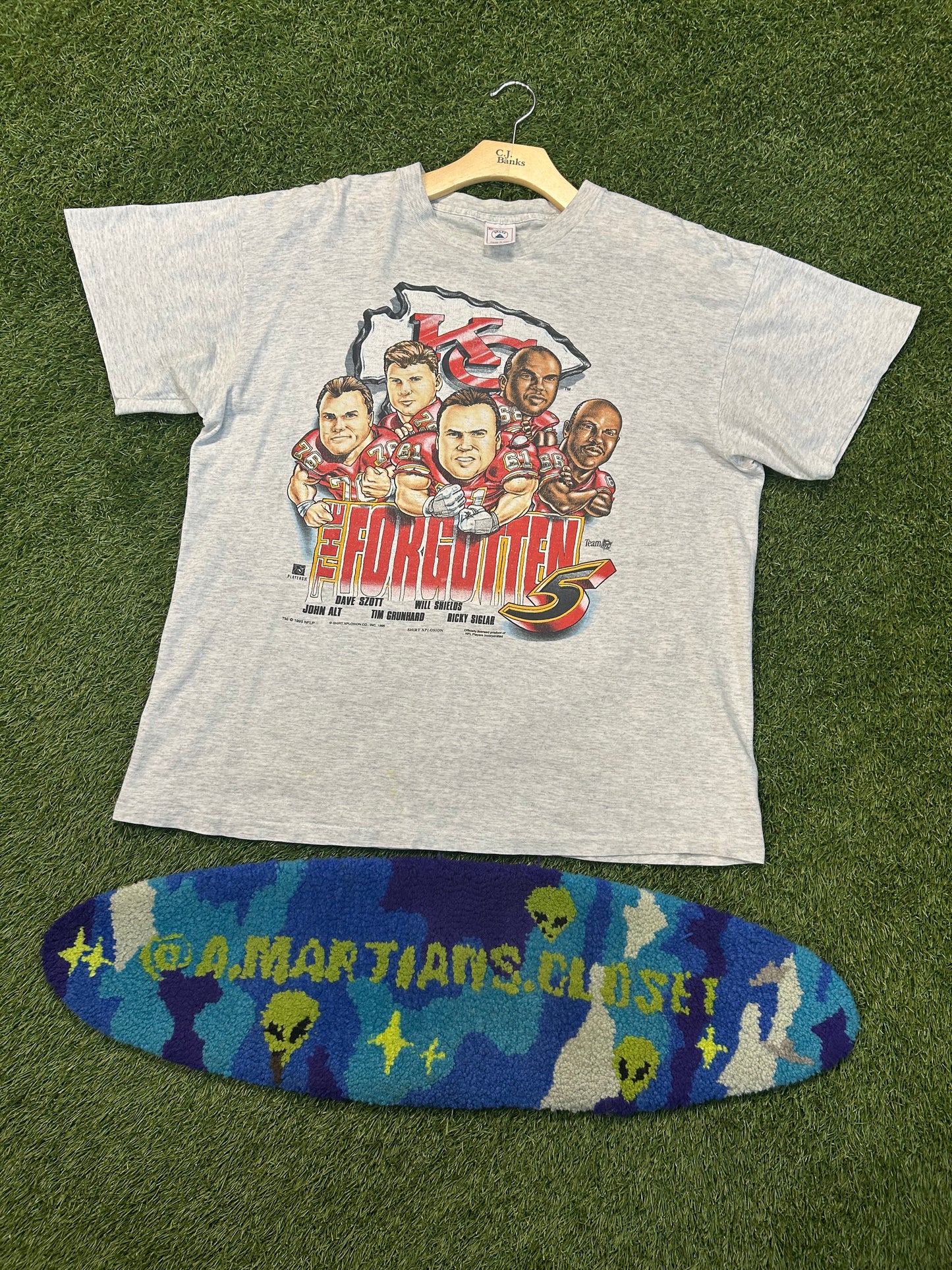 Vintage 1995 NFL Kansas City Chiefs The Forgotten 5 Players Tee