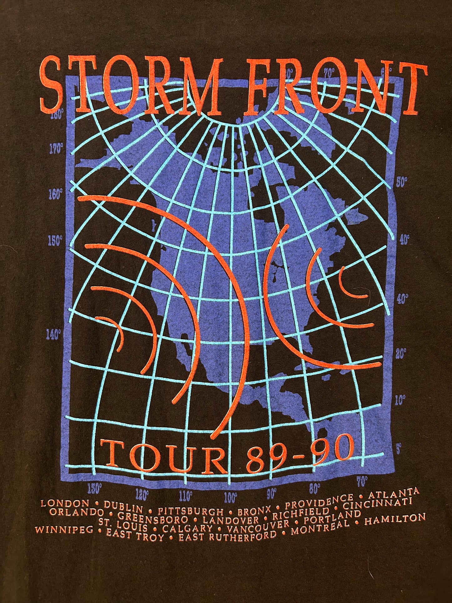 Vintage 1990 Billy Joel Storm Front Tour Tee
