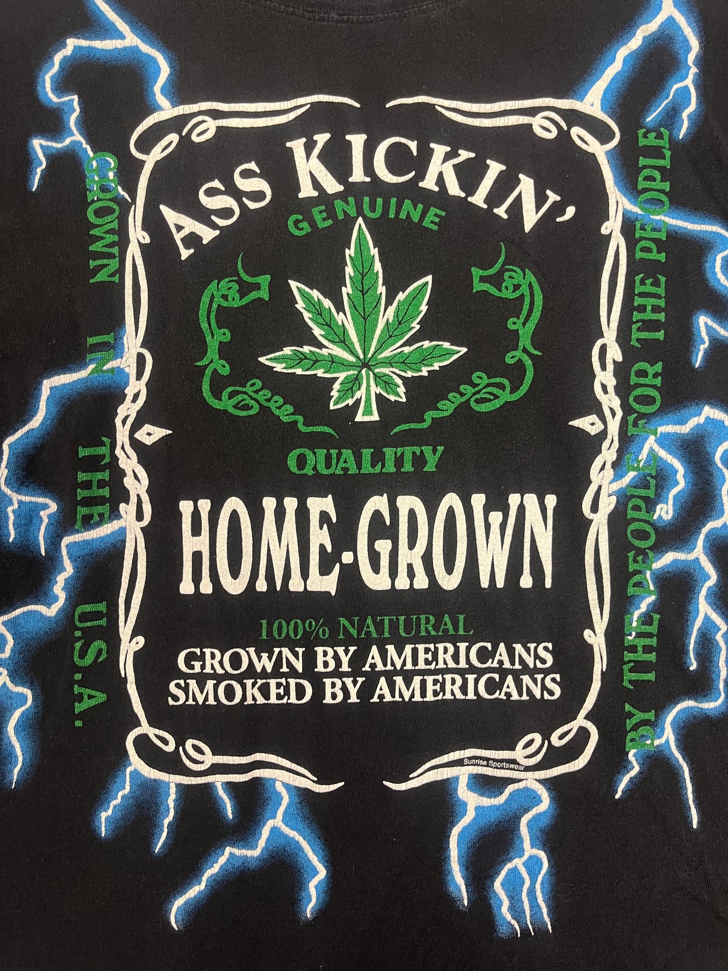 Rare Vintage 90s Allover Print Home Grown MariJ Tee