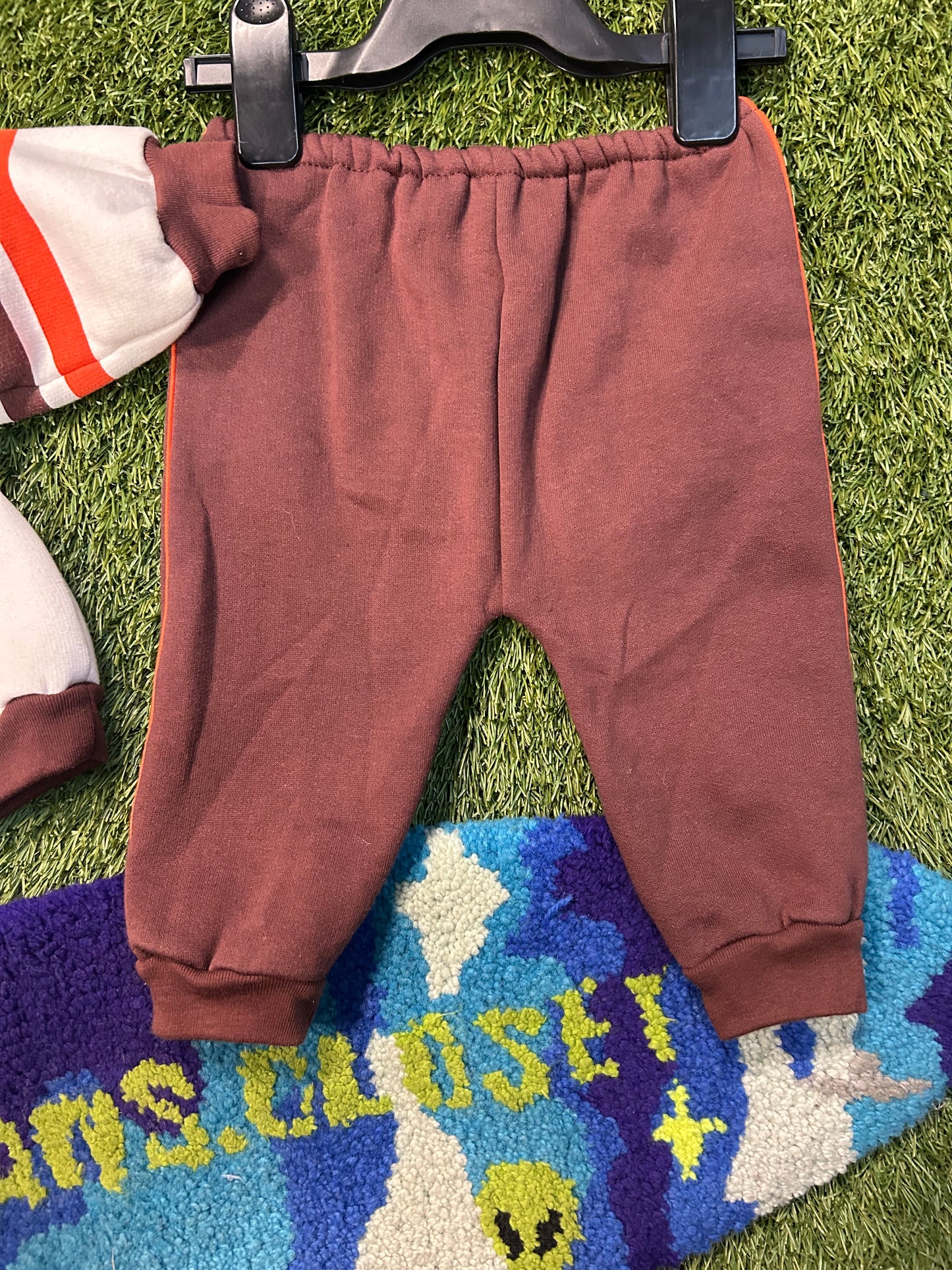 Vintage 1993 Peanuts And Snoopy Cleveland Browns Crewneck W/Matching Bottoms Kids Set