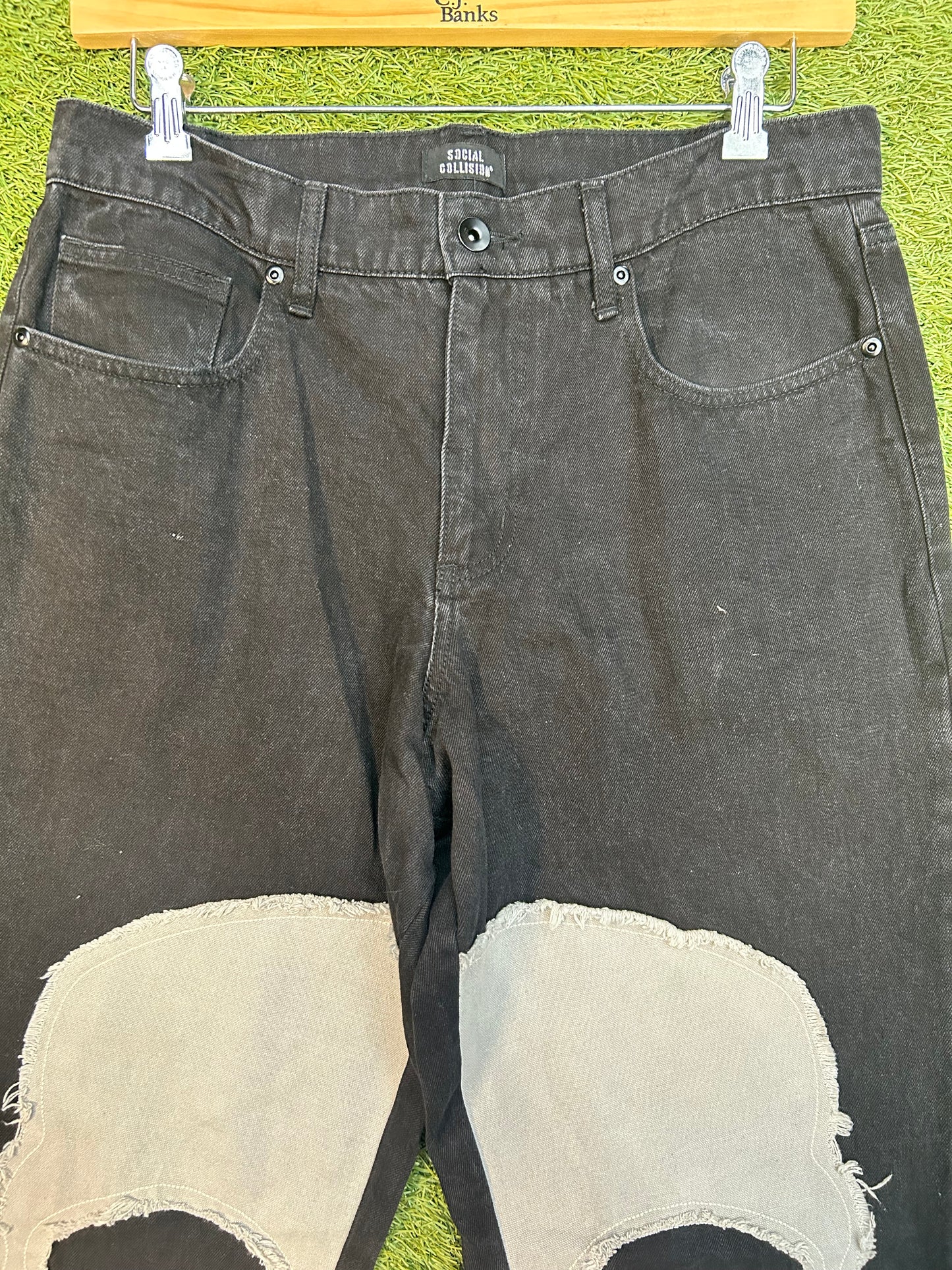 Y2K Skull Embodied Black Jeans