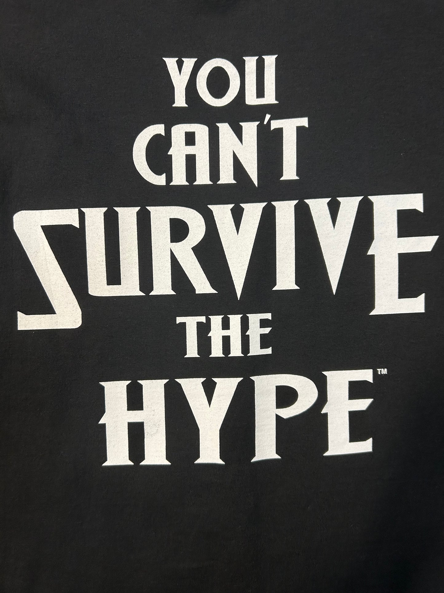 Year 2002 WWF Stone Cold Steve Austin Balck and White You Can’t Survive The Hype Tee
