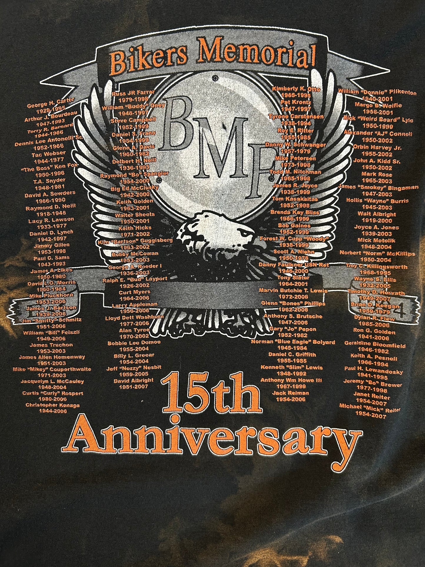 Y2K Biker Memorial Bleached 2008 Tee