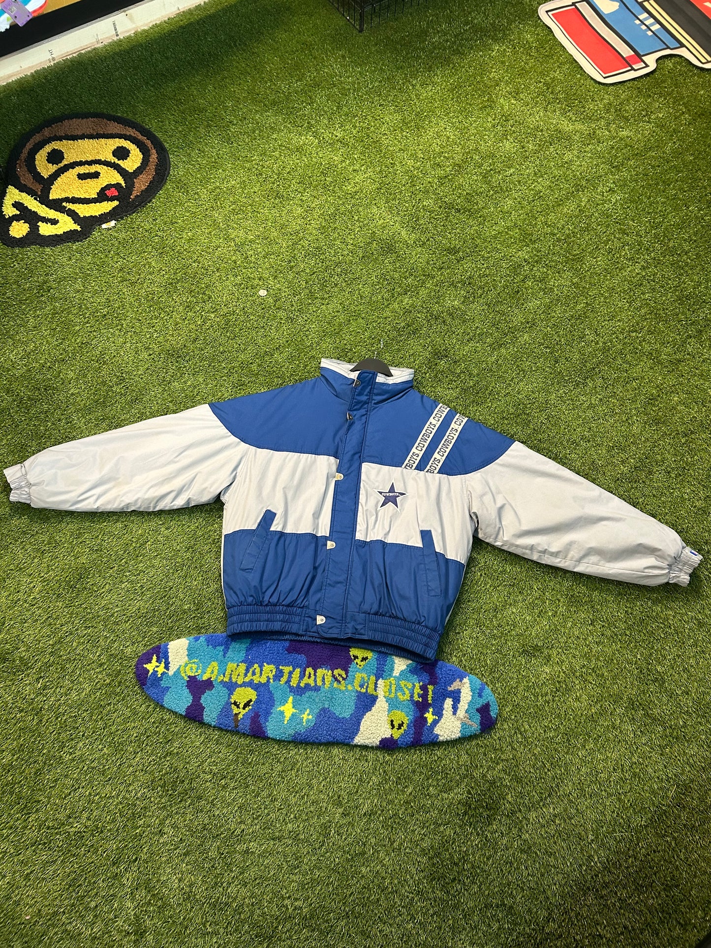 Vintage 90s Official NFL Dallas Cowboys Coat W/Built In Hood