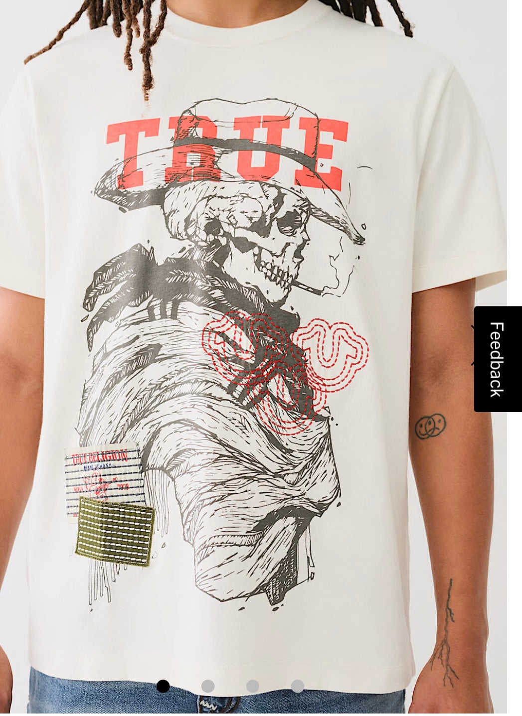True Religion Stone Sashiko Tee