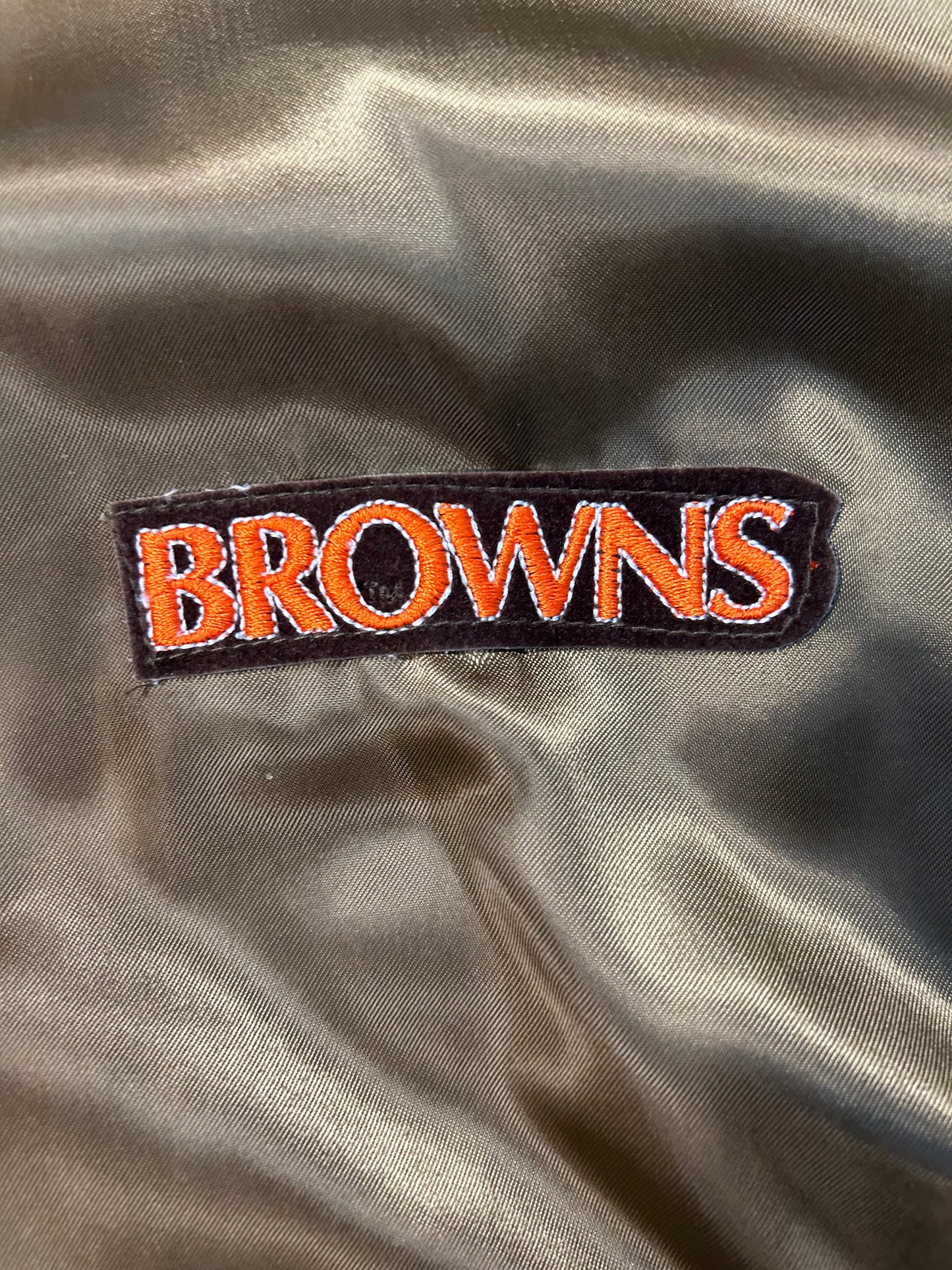 Vintage 80s NFL Cleveland Browns Satin Jacket