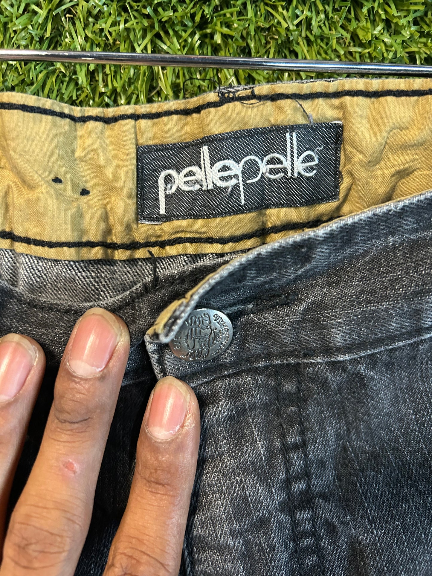 Y2K Green Snake Pelle Pelle Denim Jeans