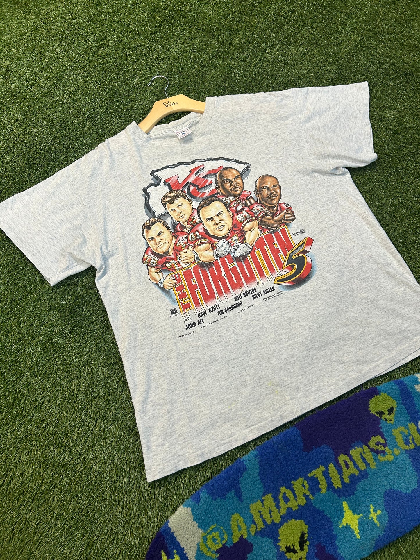 Vintage 1995 NFL Kansas City Chiefs The Forgotten 5 Players Tee