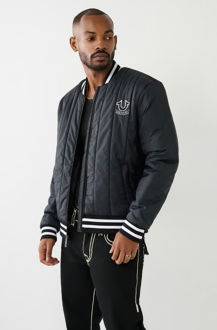 True Religion Vertical Quilt Jacket