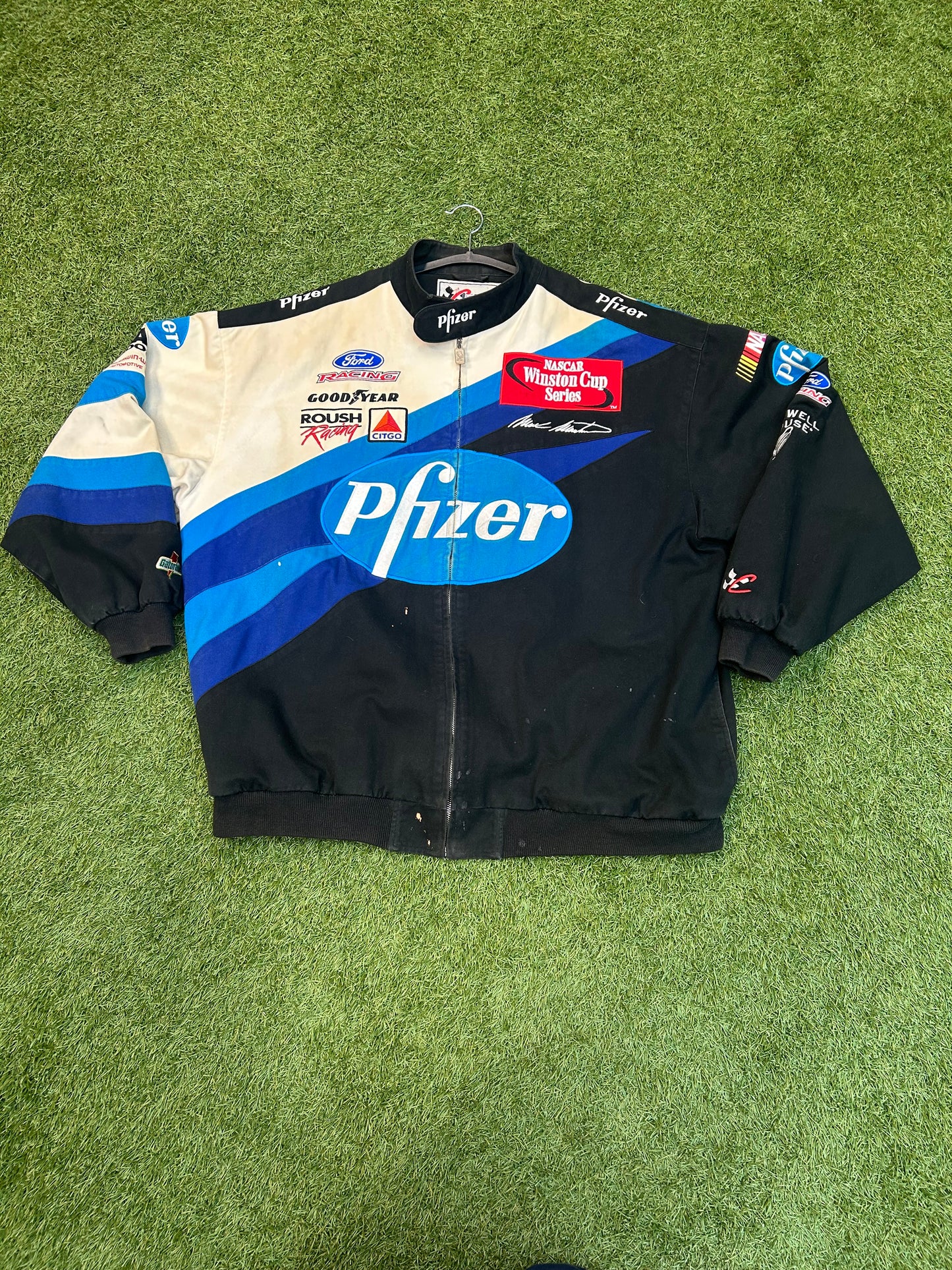 Vintage Mark Martin Pfizer NASCAR Racing Jacket