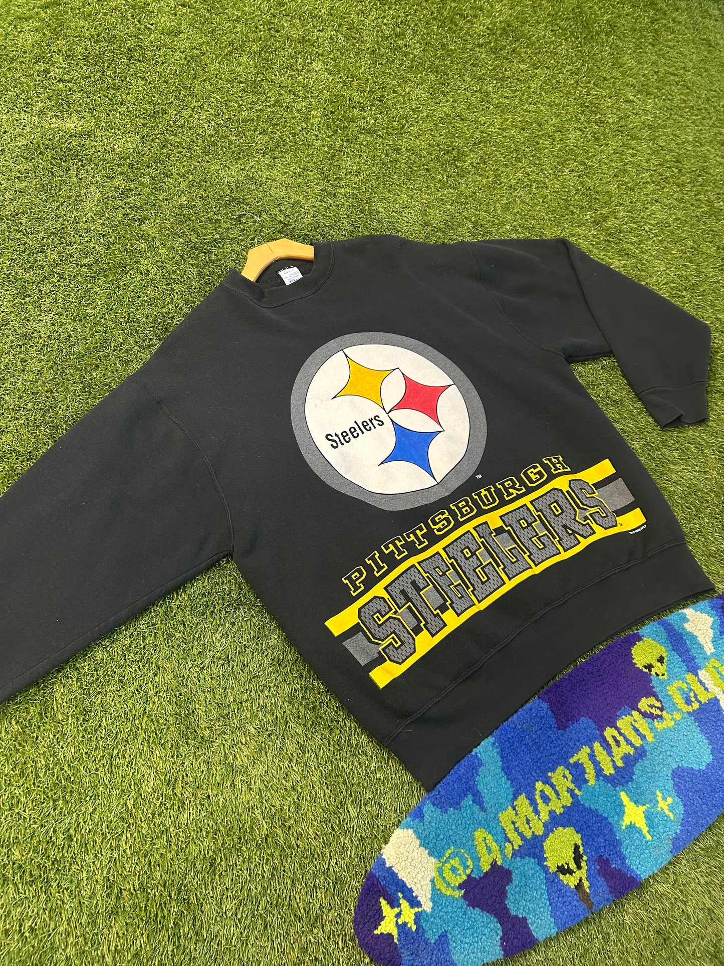 Vintage 1995 Pittsburgh Steelers NFL Crewneck Front & Back Hit