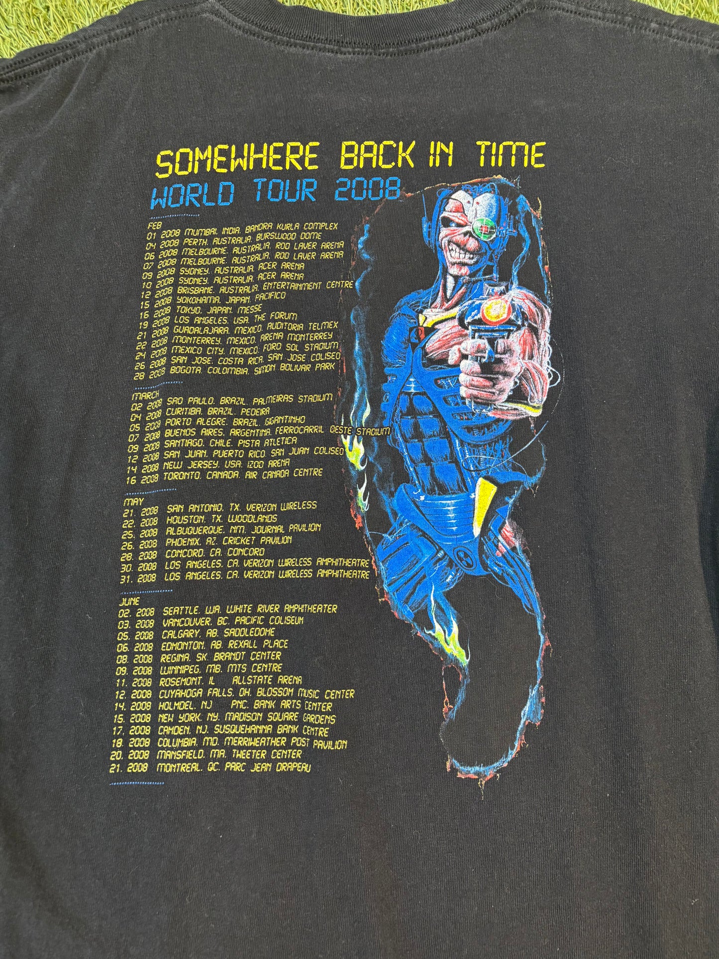 Iron Maiden 2008 Somewhere Back in Time Tour Tee
