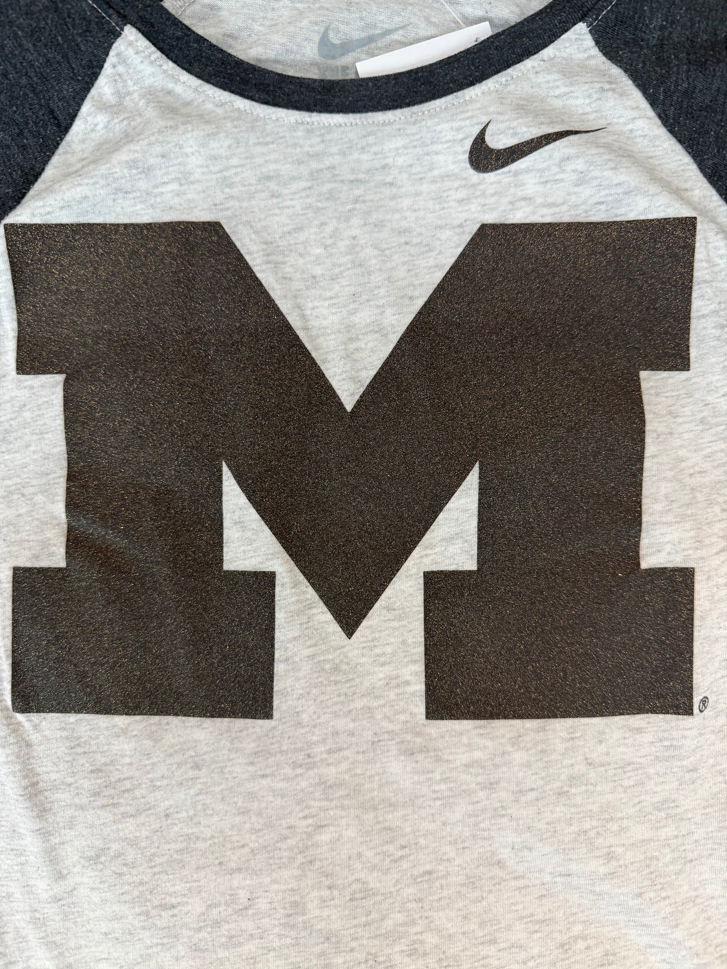 Women’s Nike “Michigan Wolverines” 3 Quarter Sleeve Tee