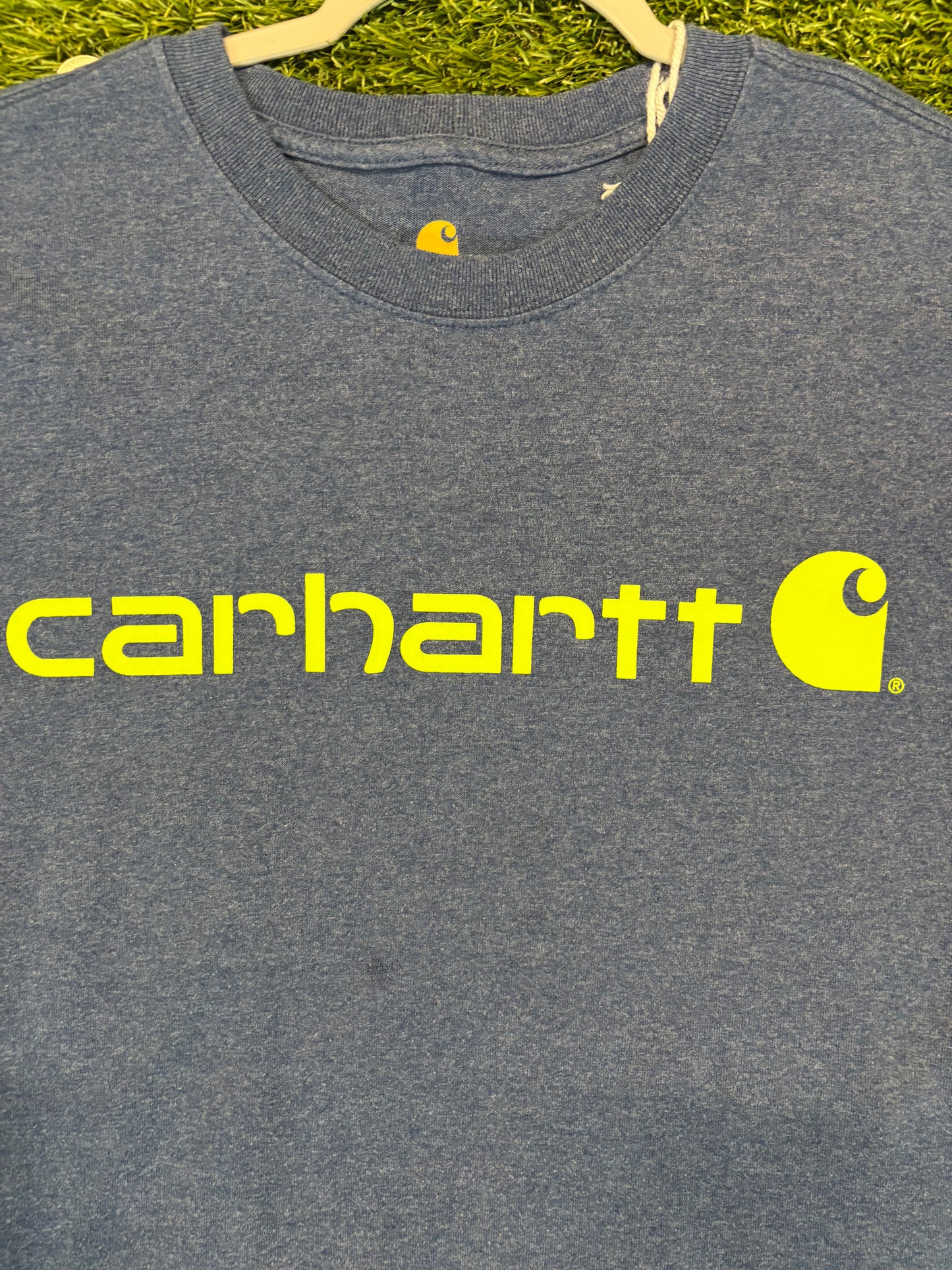 Carhartt Neon Green Writing Tee