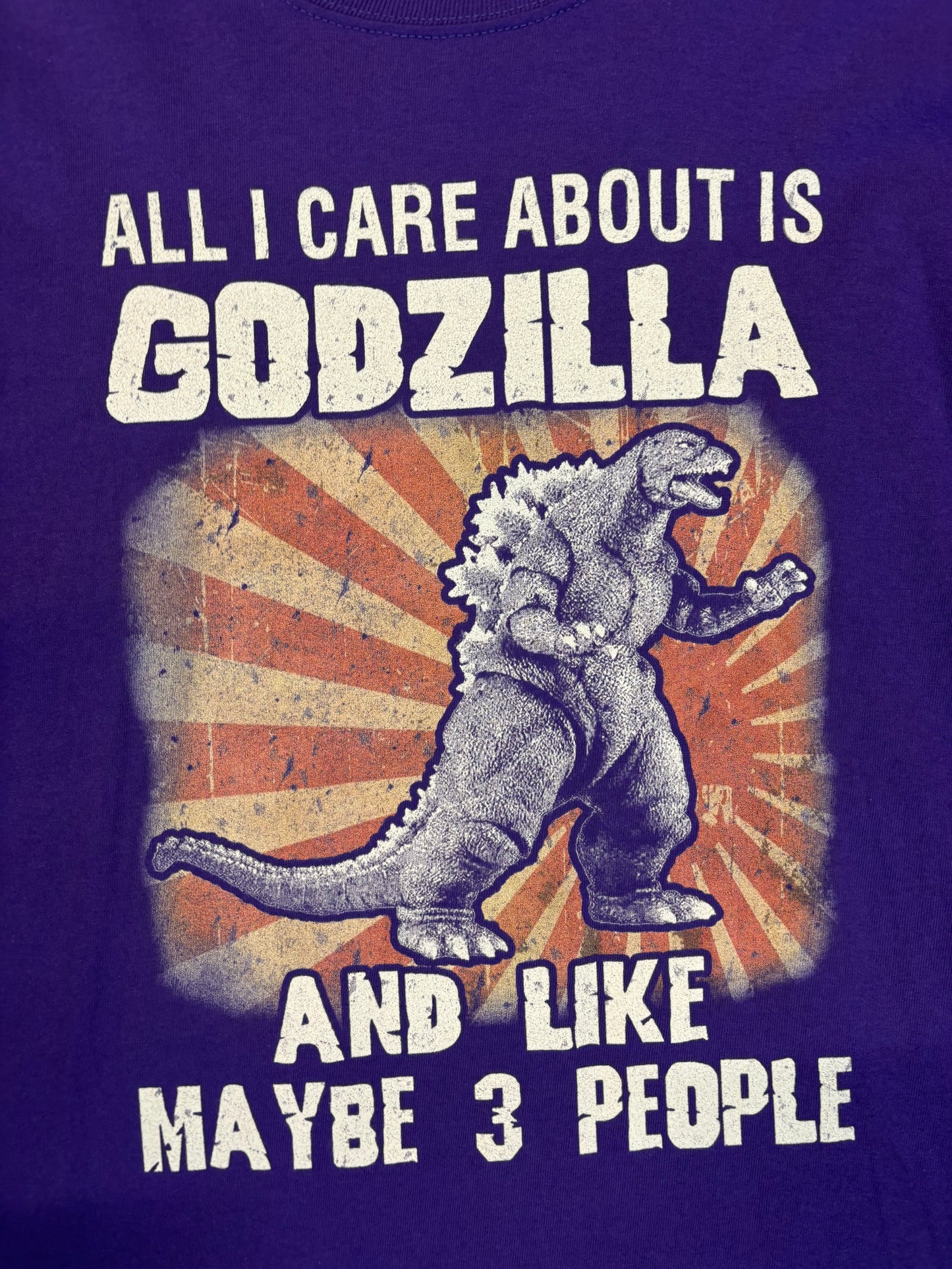Vintage Printed GodZilla Tee