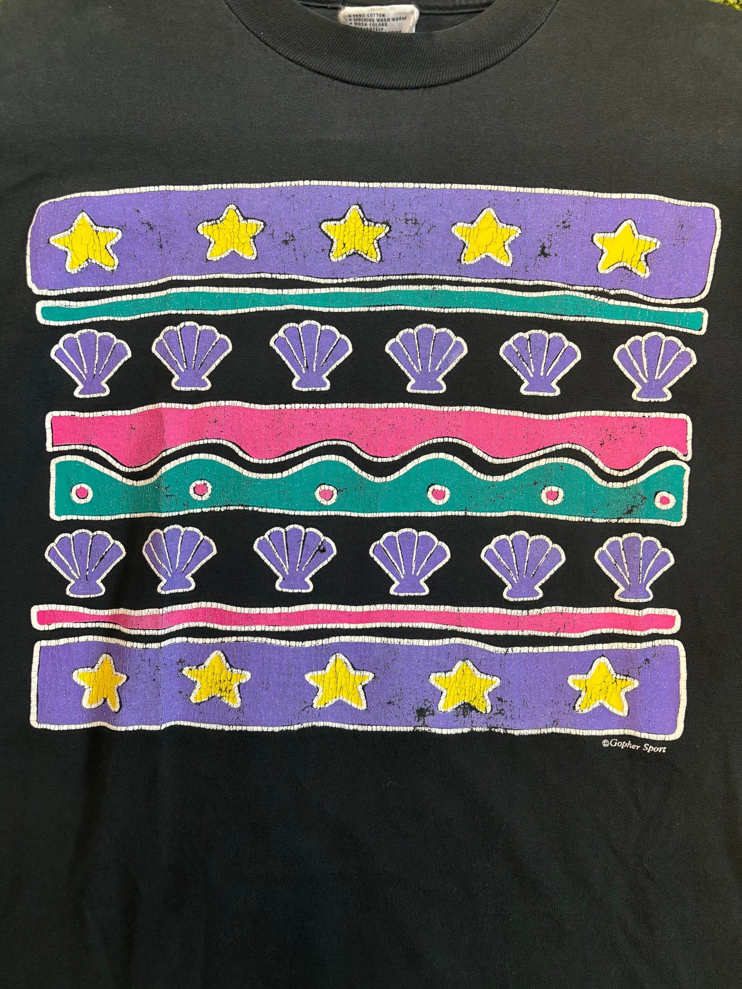 Vintage 90s Gopher Sport Stars & Shells Tee