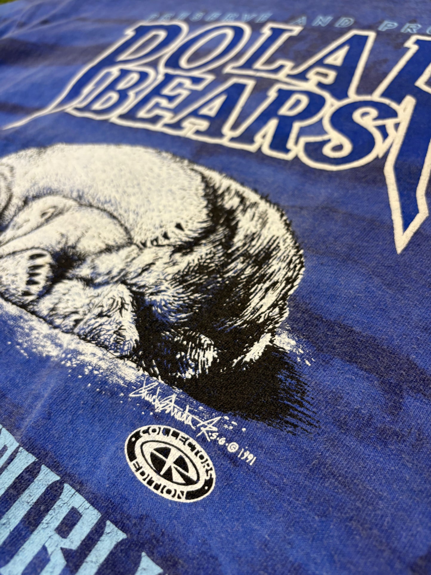 Vintage 1991 Polar Bear Animal Republic Service Gear Tee