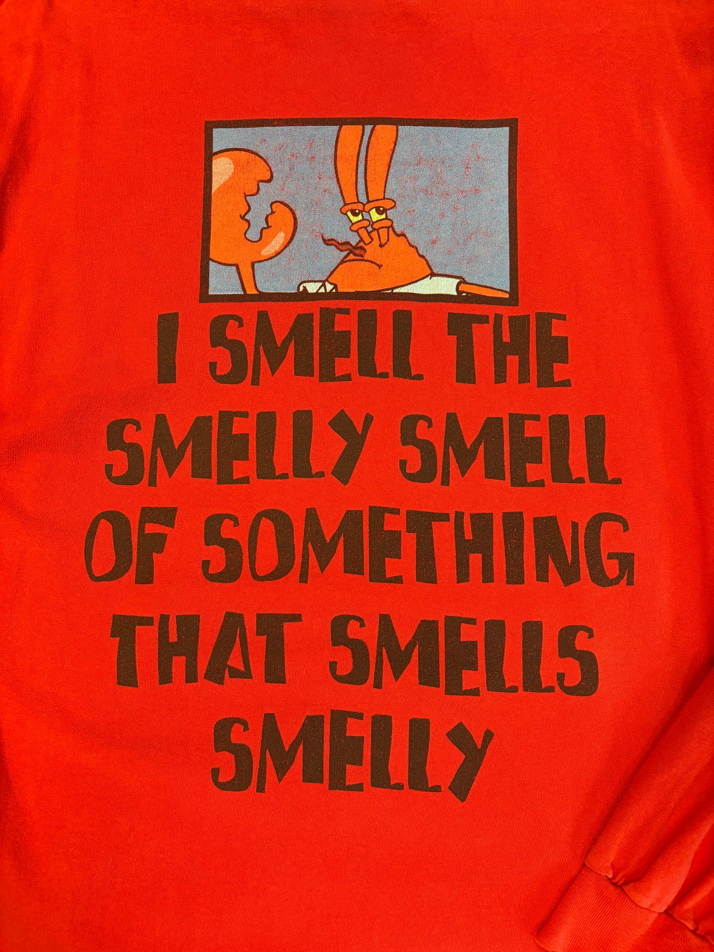 Vintage SpongeBob Mr. Krabs Smelly Smells Long Sleeve Shirt