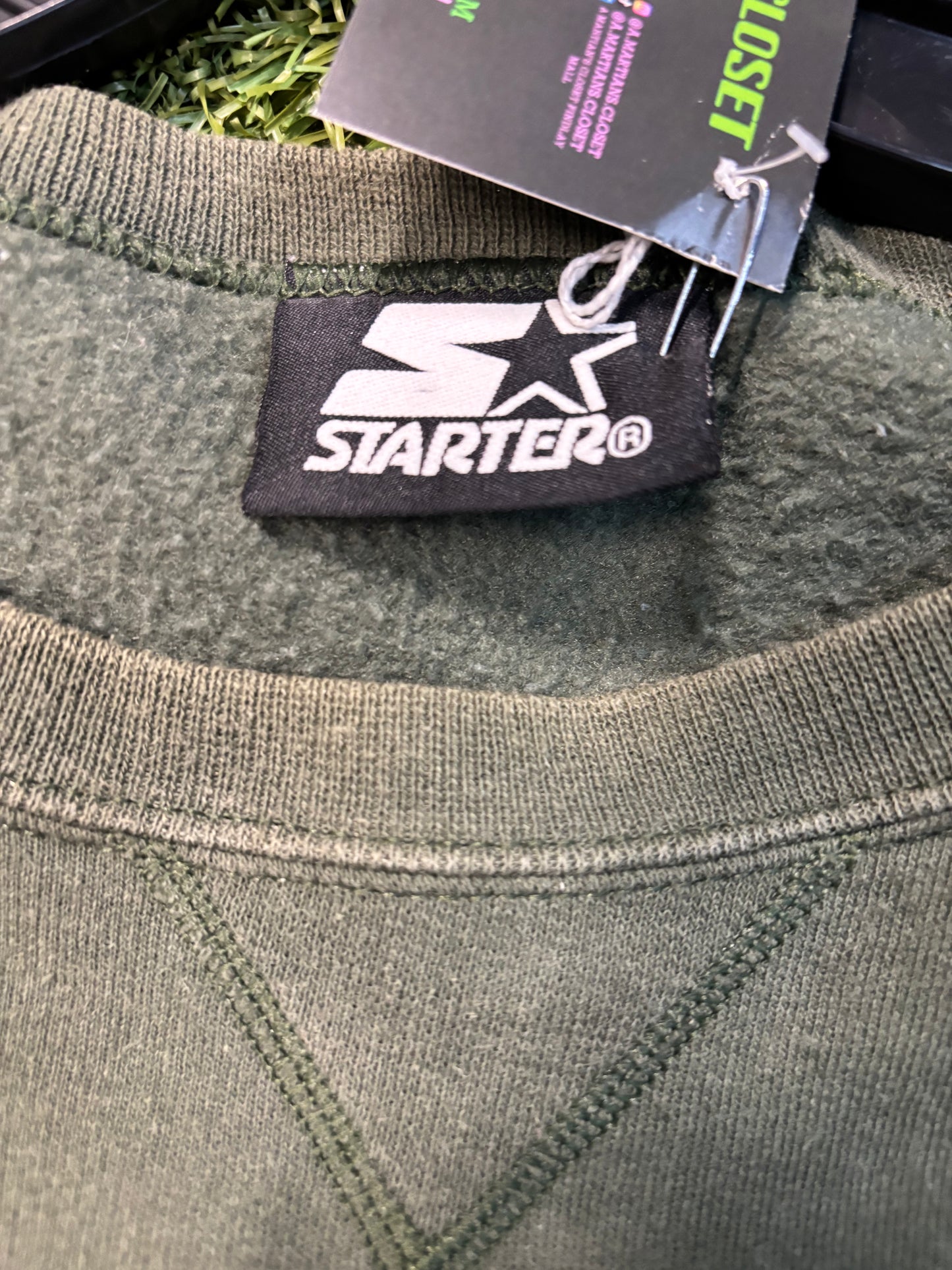 Vintage Oversized Starter Green Crewneck