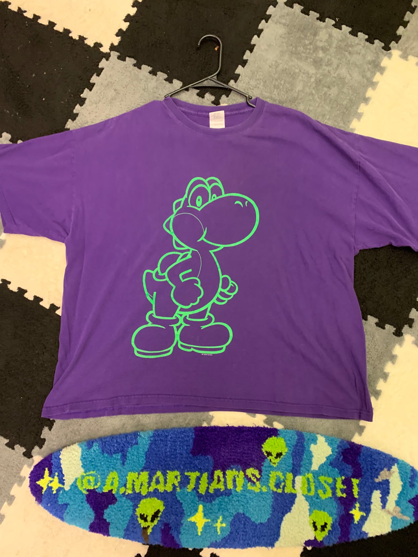 Y2K YOSHI TEE PURPLE GREEN