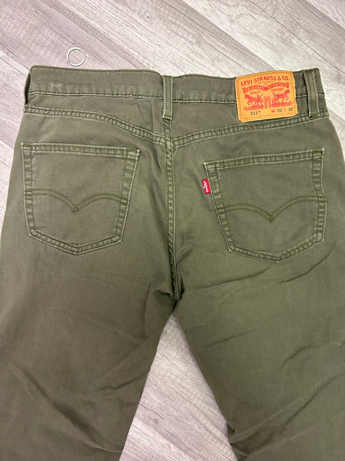 Vintage Fitted Levi Jeans Army Green