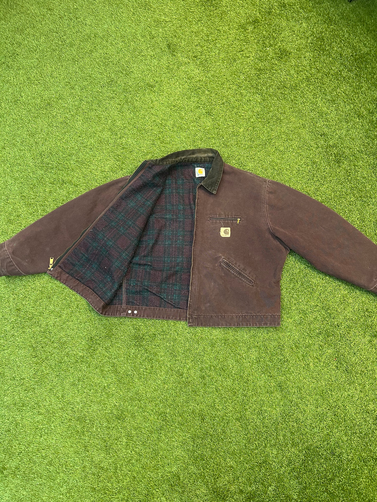 Rare Vintage J43 Light Fade Burgundy Detroit Style Carhartt Jacket
