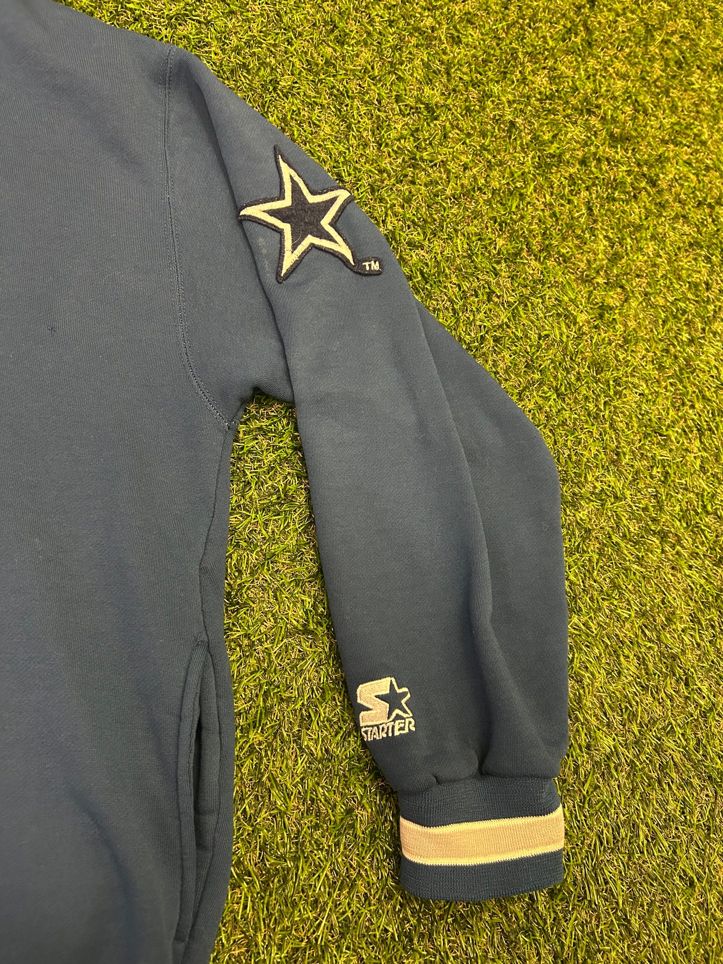 Vintage 90s Starter Cowboys Pullover W/pockets