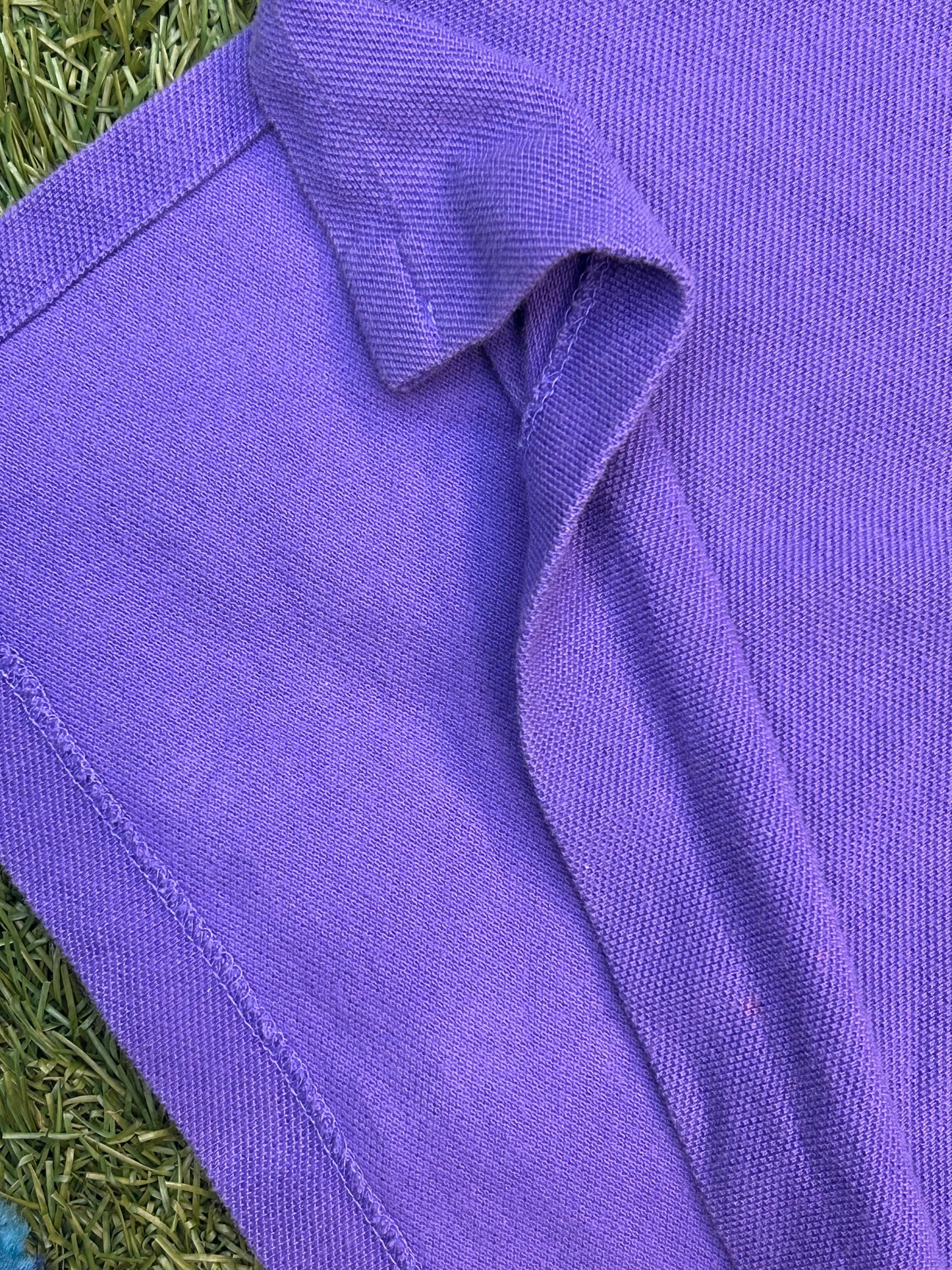 Vintage Single Stitch Polo Ralph Lauren Purple W/Green Logo