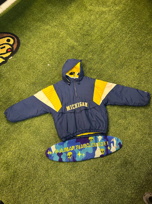 Vintage Michigan Wolverines Starter HalfZip Jacket