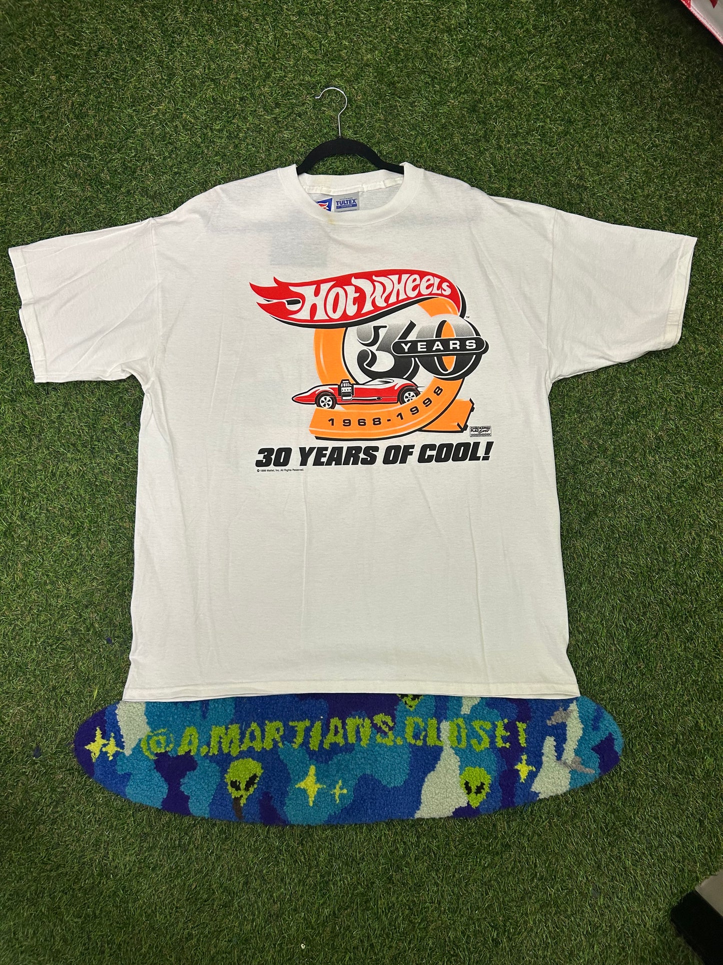 Vintage 1998 30 Years Of Cool Kyle Petty Hot Wheels Tee