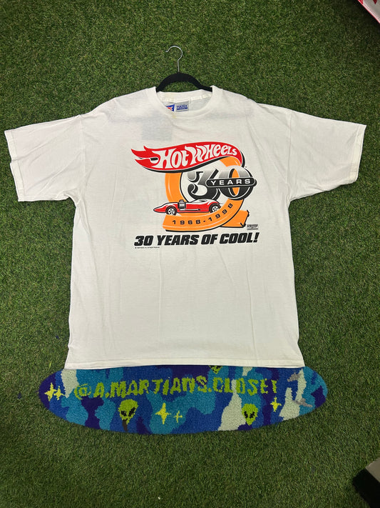 Vintage 1998 30 Years Of Cool Kyle Petty Hot Wheels Tee