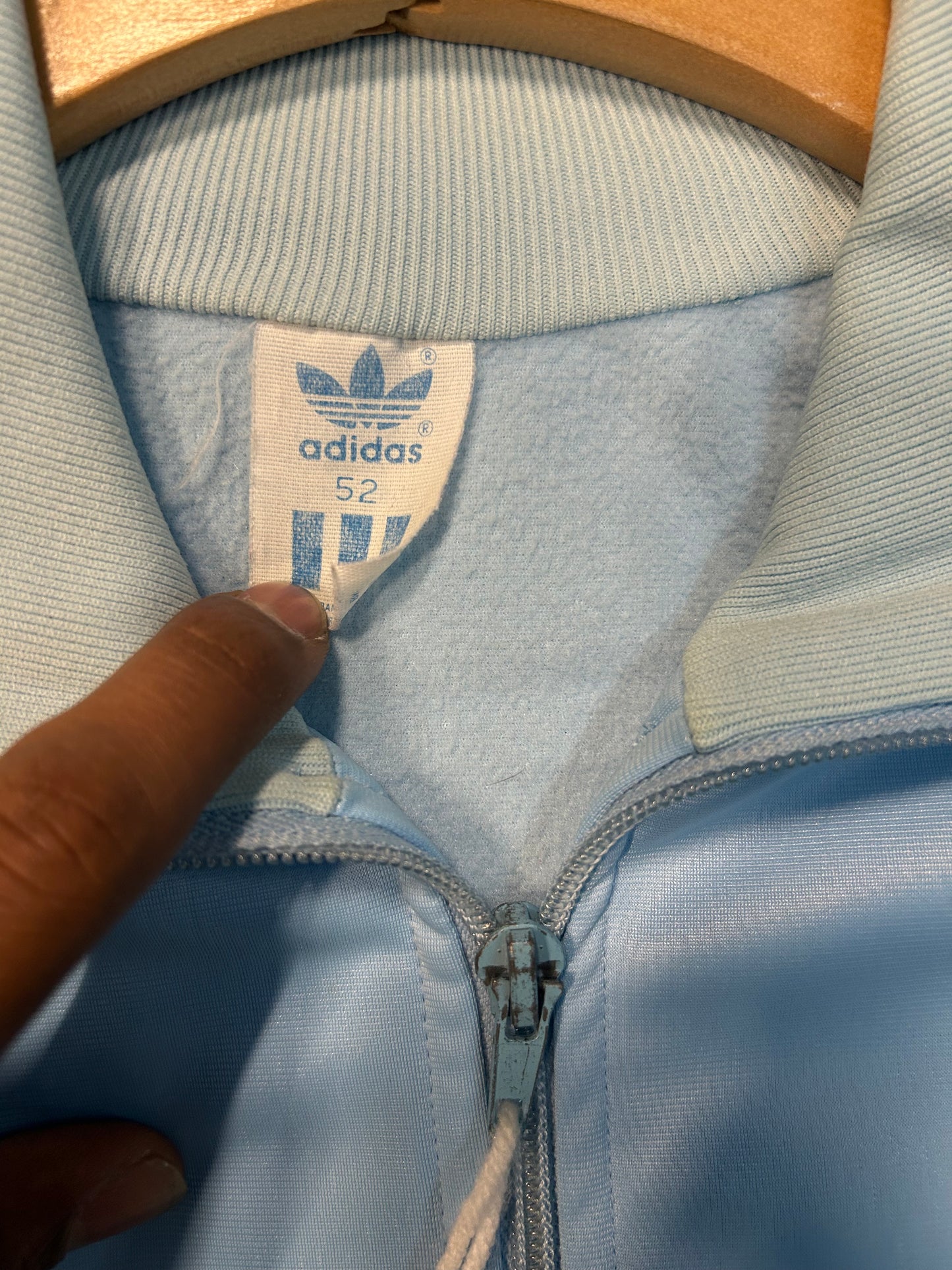 Vintage 90s Adidas Baby Blue Track Jacket