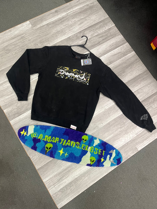 Retro Style 2000s Diamond Supply CO. Crew Neck