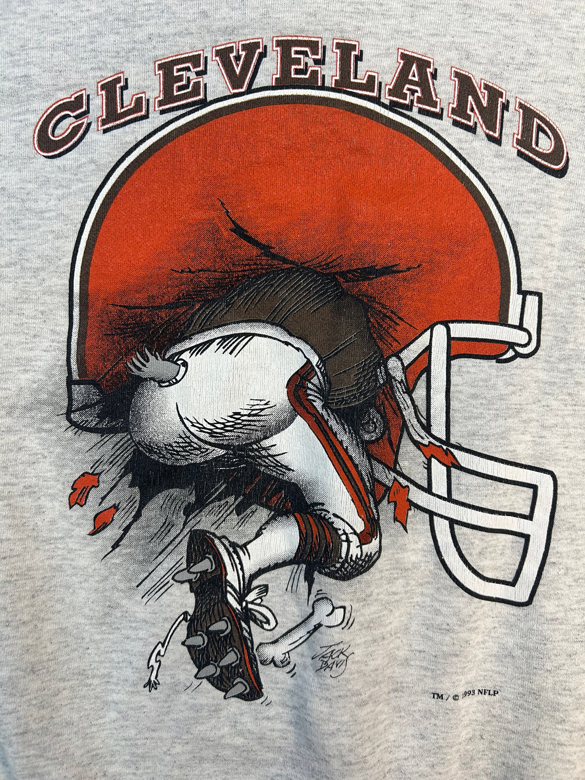 Vintage 1993 Cleveland Browns NFL Fighting Dog Crewneck