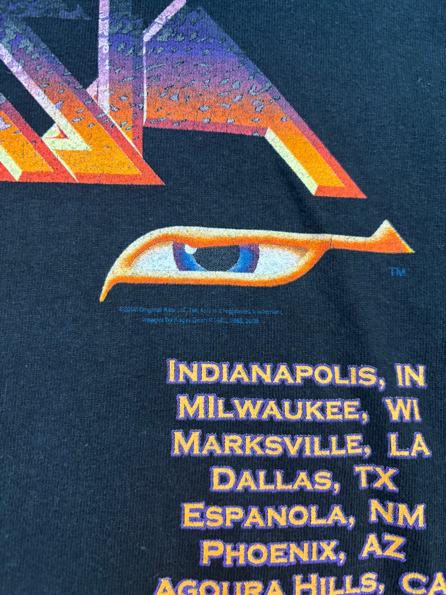Vintage Phoenix Artwork Band Asia’s 2008 Tour Tee