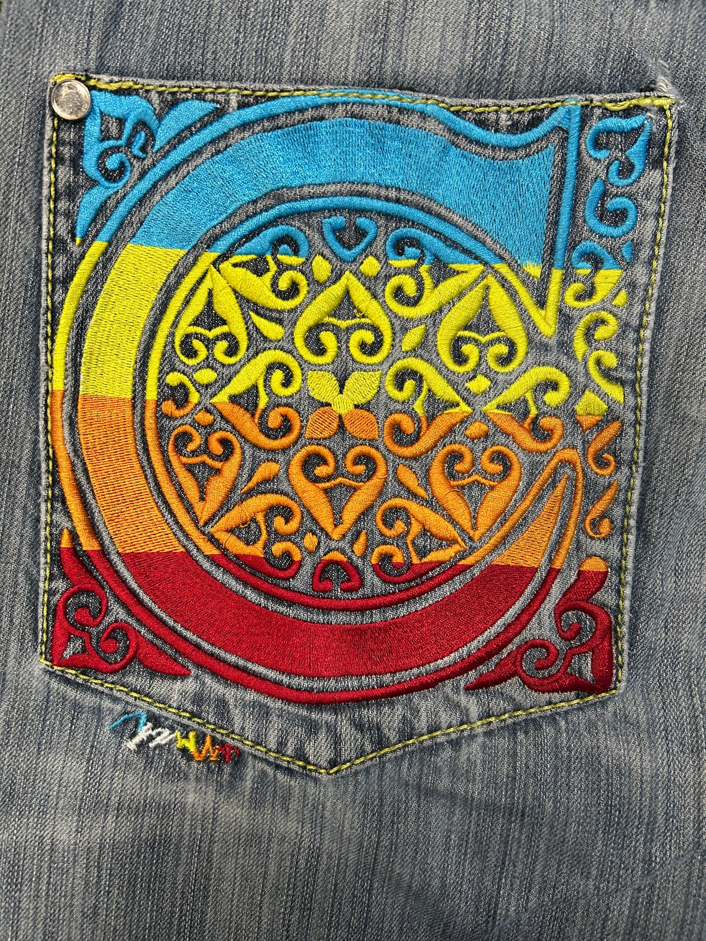 Y2K Coogi Multi Color Big G Jeans