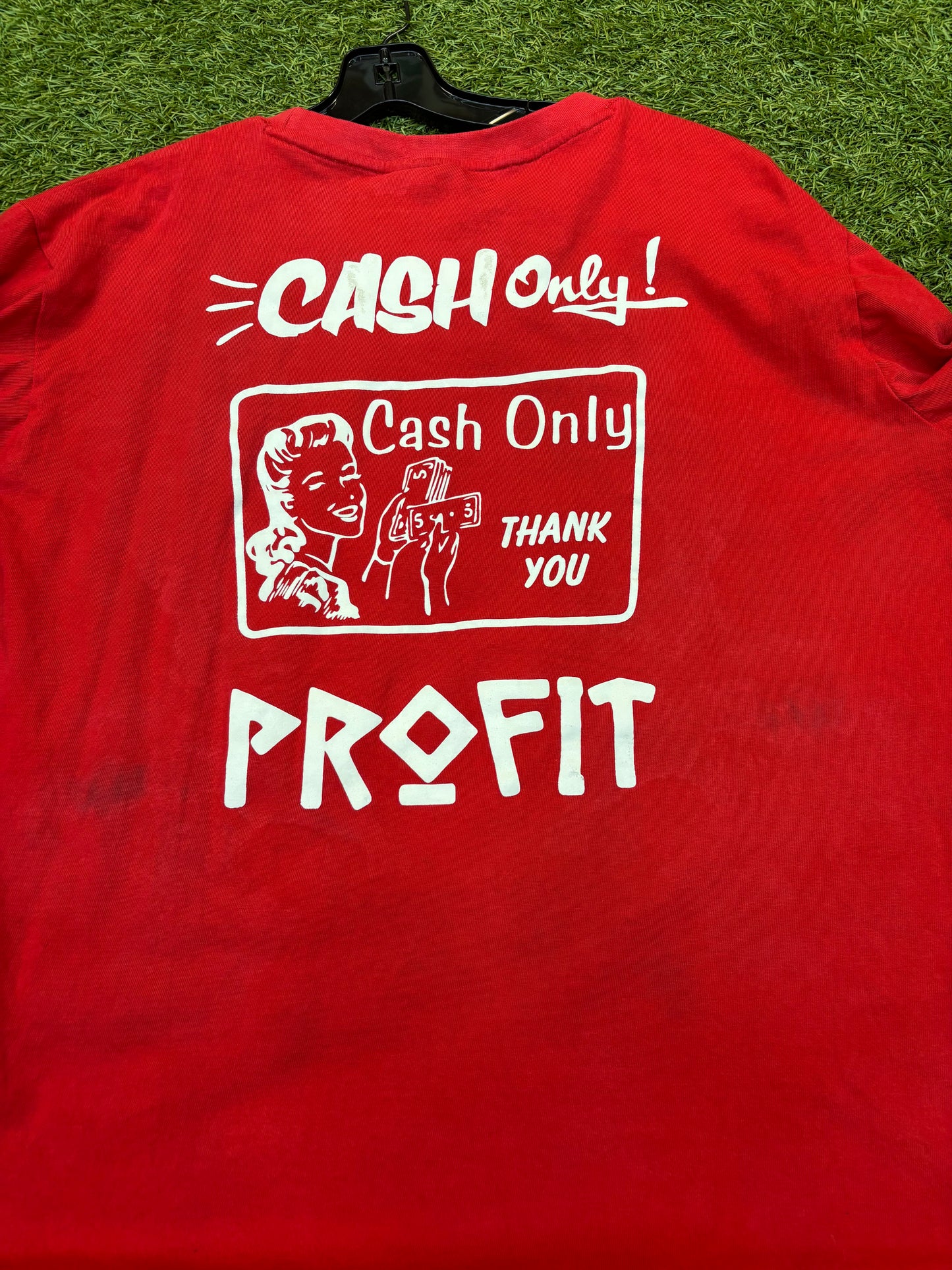 Cash Money" Graphic Red Tee
