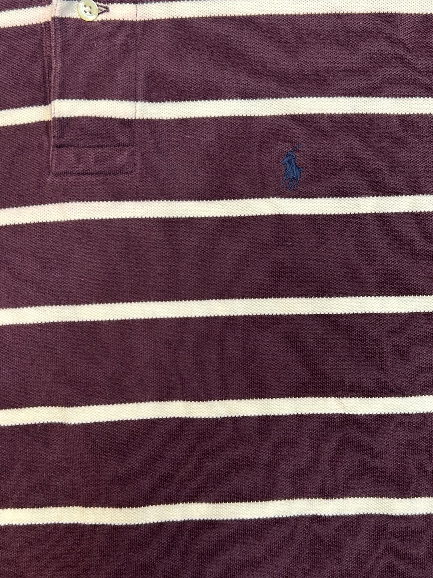 Vintage Ralph Lauren White Stripes on Burgundy