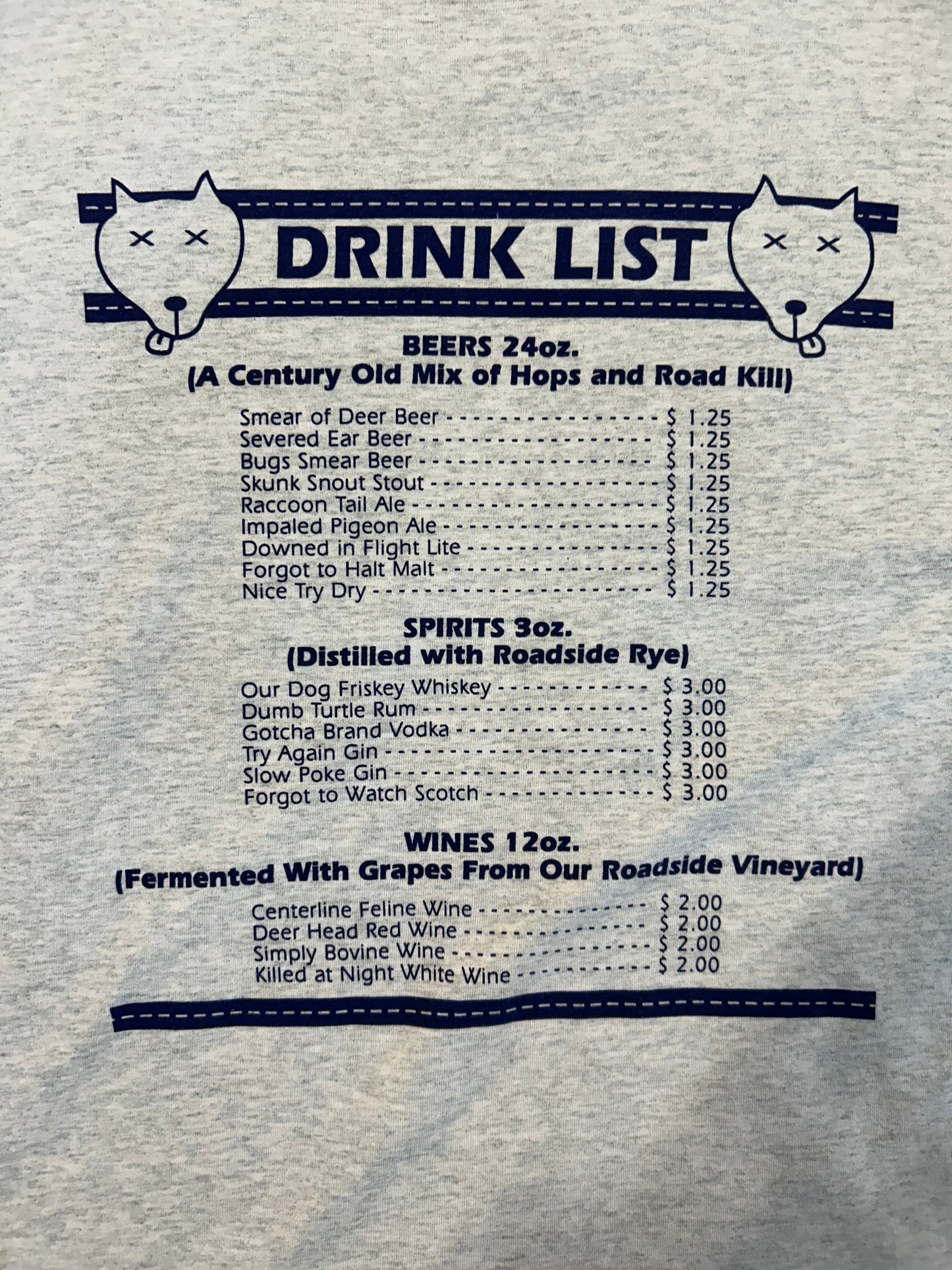 Vintage 90s Best Tag Road Kill Saloon Michigans Finest Tee